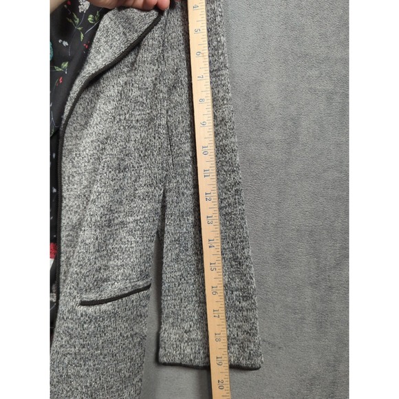 Skies Are Blue Sweater Blazer Womens Medium Alanna Grey Textured Knit Career - Picture 9 of 9